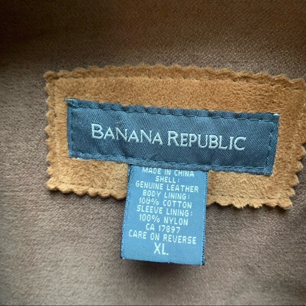 Genuine Leather Banana Republic Tan Brown Jacket | XL - Picture 10 of 16